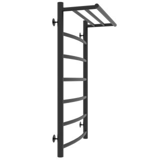 Полотенцесушитель водяной Laris Классик 73208024ЧМ  с полкой П7 50x80см чёрный матовый